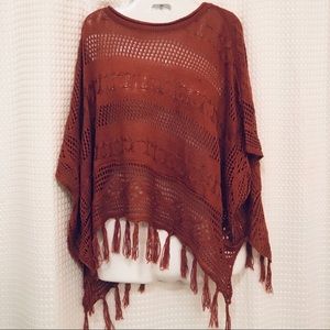 Charlotte Russe knitted shawl top